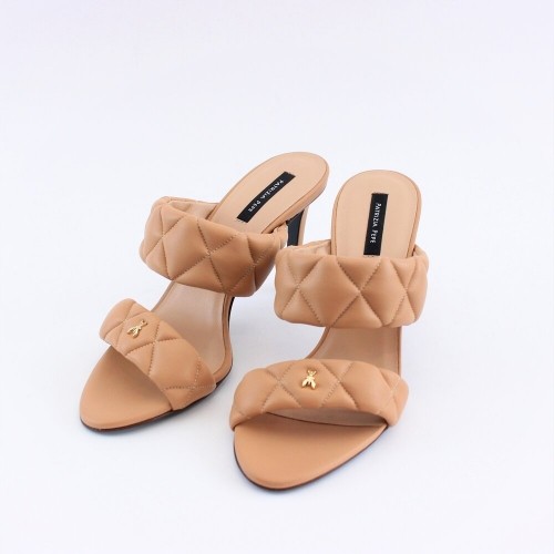 Patrizia Pepe чехли на ток Pompei Beige-2