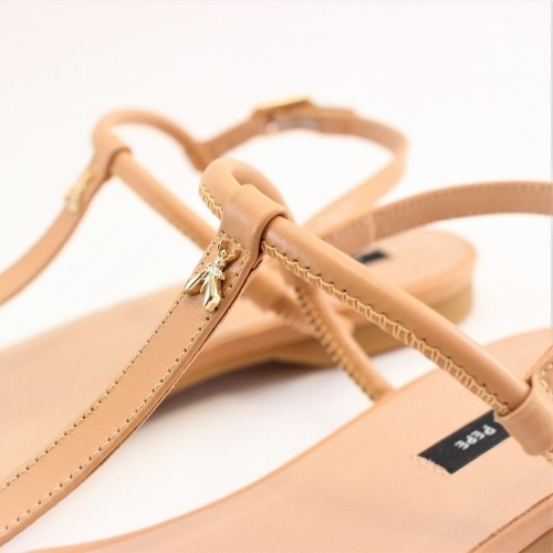 Patrizia Pepe сандали естествена кожа Pompei Beige-7
